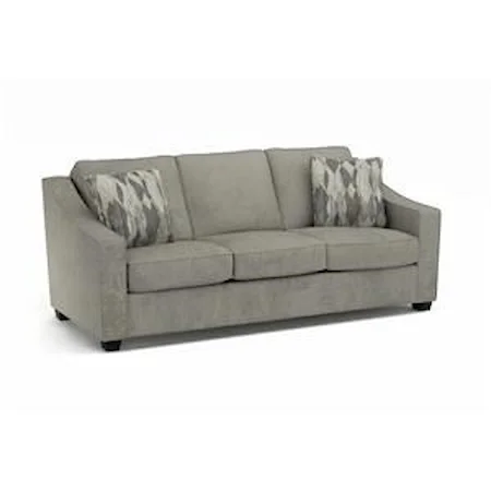 Contemporary Sofa with Sloped Track Arms